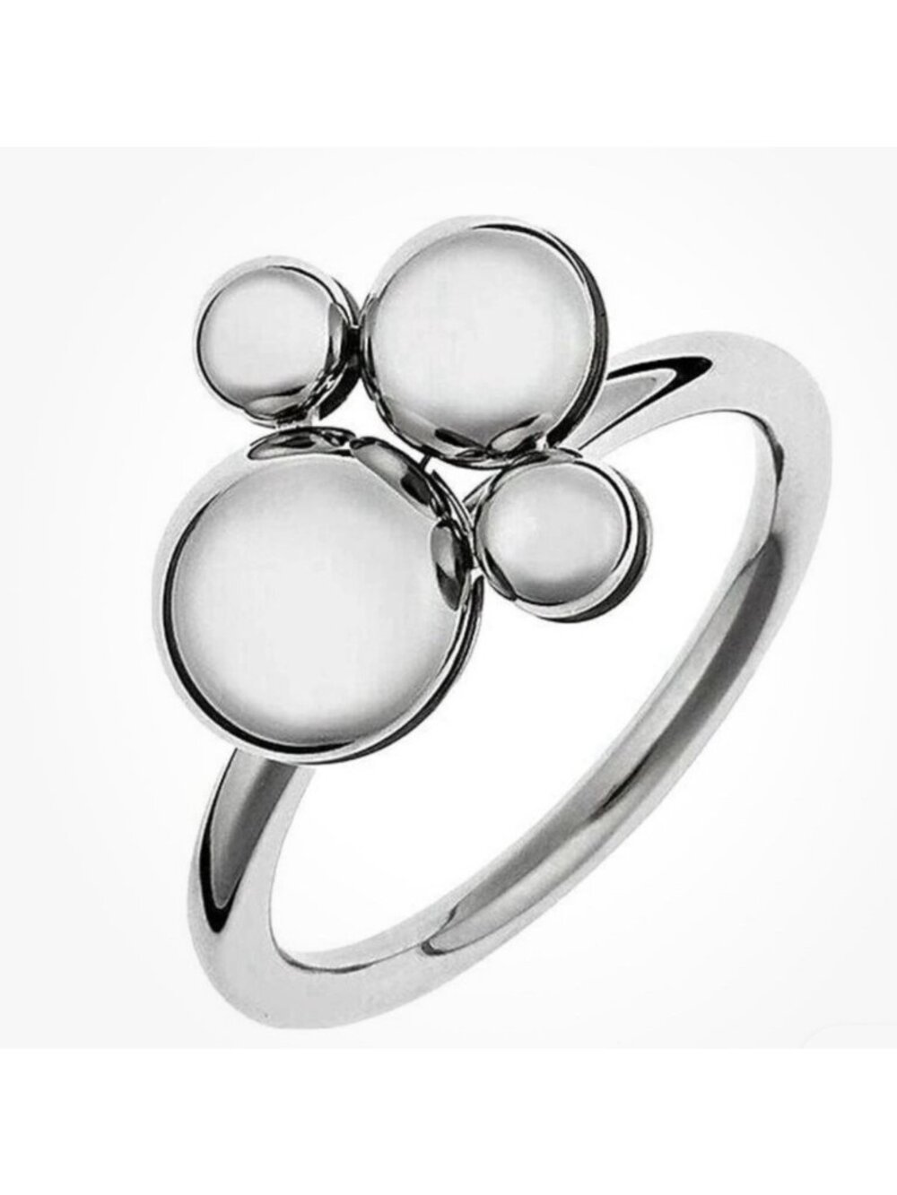 NWT CALVIN KLEIN STAINLESS STEEL SPINNER RING SIZE 8 Calming Ring MSRP $110